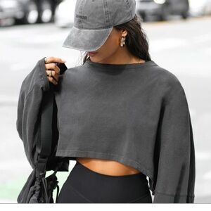 JOAH BROWN Slouchy Crop Long Sleeve